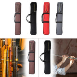 Maxbell Bamboo Flute Carrying Case Organizer Accessories with Shoulder Strap Handbag Coffee