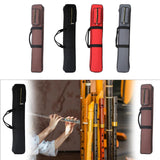Maxbell Bamboo Flute Carrying Case Organizer Accessories with Shoulder Strap Handbag Coffee