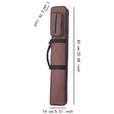 Maxbell Bamboo Flute Carrying Case Organizer Accessories with Shoulder Strap Handbag Coffee