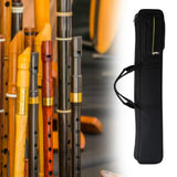 Maxbell Bamboo Flute Carrying Case Organizer Accessories with Shoulder Strap Handbag Black