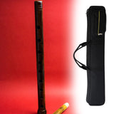 Maxbell Bamboo Flute Carrying Case Organizer Accessories with Shoulder Strap Handbag Black