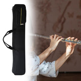 Maxbell Bamboo Flute Carrying Case Organizer Accessories with Shoulder Strap Handbag Black
