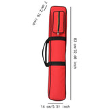 Maxbell Bamboo Flute Carrying Case Organizer Accessories with Shoulder Strap Handbag Red