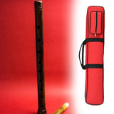 Maxbell Bamboo Flute Carrying Case Organizer Accessories with Shoulder Strap Handbag Red