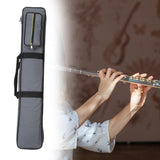 Maxbell Bamboo Flute Carrying Case Organizer Accessories with Shoulder Strap Handbag Blue