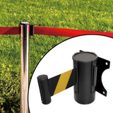 Maxbell Retractable Belt Barrier Wall Mount Caution Belt for School Office Warehouse 2m
