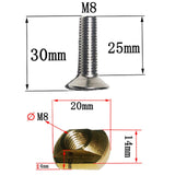 M8 Hydrofoil T Nut and Screw Parts Mounting Hardware Kit for Hydrofoil Track