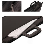 Business Briefcase Edge Stitching with Zipper Water Resistant File Carry Bag