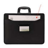 Business Briefcase Edge Stitching with Zipper Water Resistant File Carry Bag
