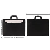 Business Briefcase Edge Stitching with Zipper Water Resistant File Carry Bag