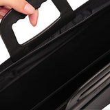 Business Briefcase Edge Stitching with Zipper Water Resistant File Carry Bag