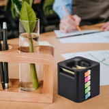 Maxbell 5 in 1 Sticky Note Holder Dispenser Students Study Workers Sticky Index Tabs Black