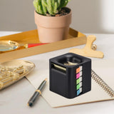 Maxbell 5 in 1 Sticky Note Holder Dispenser Students Study Workers Sticky Index Tabs Black