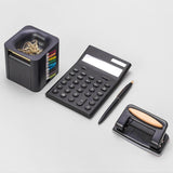 Maxbell 5 in 1 Sticky Note Holder Dispenser Students Study Workers Sticky Index Tabs Black