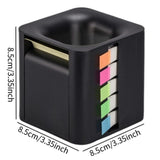 Maxbell 5 in 1 Sticky Note Holder Dispenser Students Study Workers Sticky Index Tabs Black