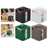 Maxbell 5 in 1 Sticky Note Holder Dispenser Students Study Workers Sticky Index Tabs Black