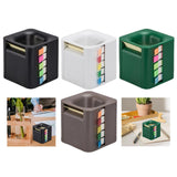 Maxbell 5 in 1 Sticky Note Holder Dispenser Students Study Workers Sticky Index Tabs Black