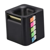 Maxbell 5 in 1 Sticky Note Holder Dispenser Students Study Workers Sticky Index Tabs Black