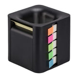 Maxbell 5 in 1 Sticky Note Holder Dispenser Students Study Workers Sticky Index Tabs Black