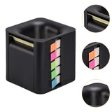 Maxbell 5 in 1 Sticky Note Holder Dispenser Students Study Workers Sticky Index Tabs Black