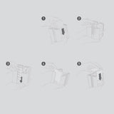 Maxbell 5 in 1 Sticky Note Holder Dispenser Students Study Workers Sticky Index Tabs Black