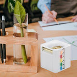 Maxbell 5 in 1 Sticky Note Holder Dispenser Students Study Workers Sticky Index Tabs White