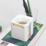 Maxbell 5 in 1 Sticky Note Holder Dispenser Students Study Workers Sticky Index Tabs White
