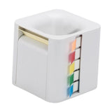 Maxbell 5 in 1 Sticky Note Holder Dispenser Students Study Workers Sticky Index Tabs White