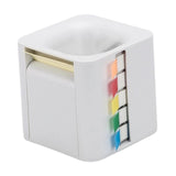 Maxbell 5 in 1 Sticky Note Holder Dispenser Students Study Workers Sticky Index Tabs White
