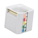 Maxbell 5 in 1 Sticky Note Holder Dispenser Students Study Workers Sticky Index Tabs White