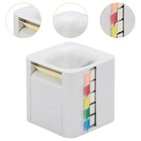 Maxbell 5 in 1 Sticky Note Holder Dispenser Students Study Workers Sticky Index Tabs White