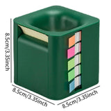 Maxbell 5 in 1 Sticky Note Holder Dispenser Students Study Workers Sticky Index Tabs Deep Green