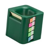 Maxbell 5 in 1 Sticky Note Holder Dispenser Students Study Workers Sticky Index Tabs Deep Green