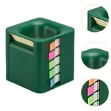 Maxbell 5 in 1 Sticky Note Holder Dispenser Students Study Workers Sticky Index Tabs Deep Green