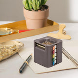 Maxbell 5 in 1 Sticky Note Holder Dispenser Students Study Workers Sticky Index Tabs Brown