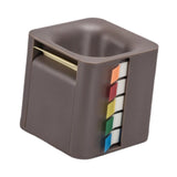 Maxbell 5 in 1 Sticky Note Holder Dispenser Students Study Workers Sticky Index Tabs Brown