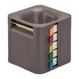 Maxbell 5 in 1 Sticky Note Holder Dispenser Students Study Workers Sticky Index Tabs Brown