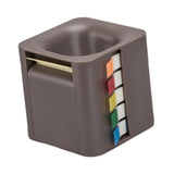 Maxbell 5 in 1 Sticky Note Holder Dispenser Students Study Workers Sticky Index Tabs Brown