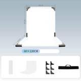 Maxbell Photography Background Kit PVC Photo Backdrop for Small Product Photo Studio 60x60x60cm
