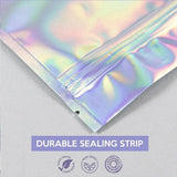Maxbell 500 Pieces Holographic Resealable Bags 4x6 inch Organization Smellproof Bags