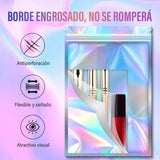Maxbell 500 Pieces Holographic Resealable Bags 4x6 inch Organization Smellproof Bags