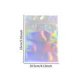 Maxbell 500 Pieces Holographic Resealable Bags 4x6 inch Organization Smellproof Bags