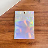 Maxbell 500 Pieces Holographic Resealable Bags 4x6 inch Organization Smellproof Bags