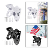 Maxbell Flag Pole Holder Strong Anti Rust Double Positions for Outdoor Outside House White