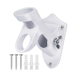 Maxbell Flag Pole Holder Strong Anti Rust Double Positions for Outdoor Outside House White