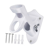 Maxbell Flag Pole Holder Strong Anti Rust Double Positions for Outdoor Outside House White