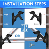 Maxbell Flag Pole Holder Strong Anti Rust Double Positions for Outdoor Outside House Black