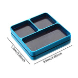 Maxbell Magnetic Tool Holder Tray Small Parts Storage Tray for RC Car Airplane Parts Light Blue