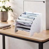 Maxbell Fan Shaped Desk File Organizer Mail Holder for Office Workspace Waiting Room