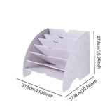Maxbell Fan Shaped Desk File Organizer Mail Holder for Office Workspace Waiting Room